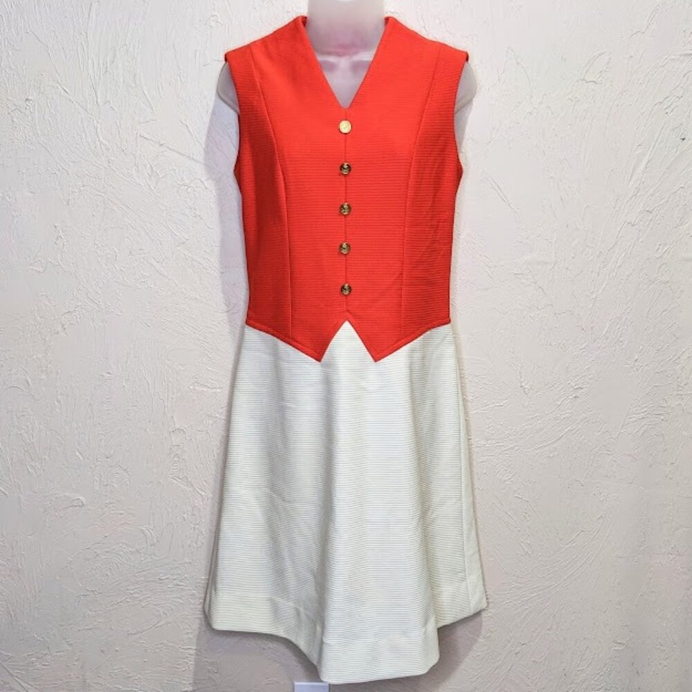 Vintage 70s Mod Geometric Color Block Gogo Mini Shift Dress Size M